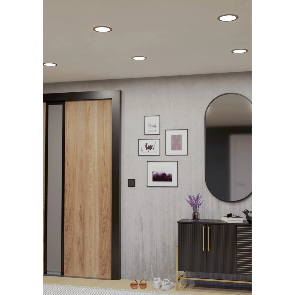 Lampe encastrée IP44 Fueva 6-Z Zigbee - acier inoxydable - Ø 16,8 cm Eglo 9008606331048