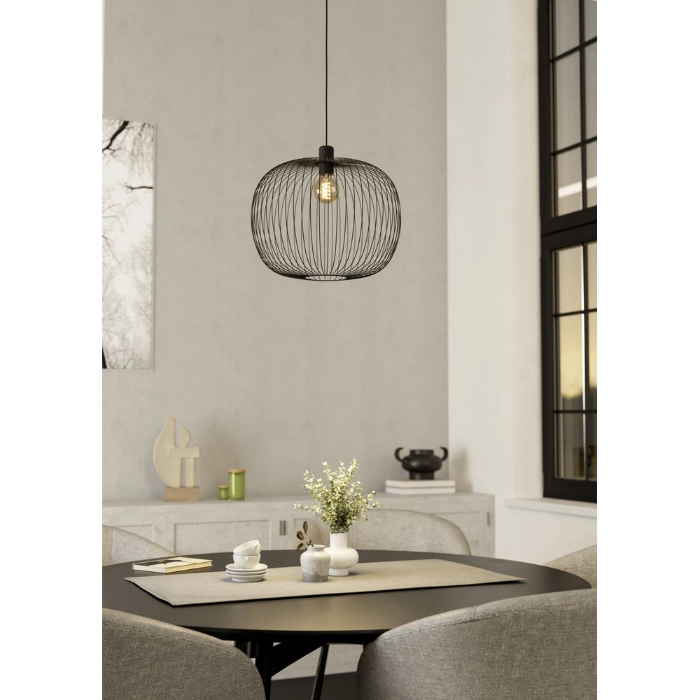 Lampe suspendue filaire Lodods noir Ø 45cm Eglo 9008606390267