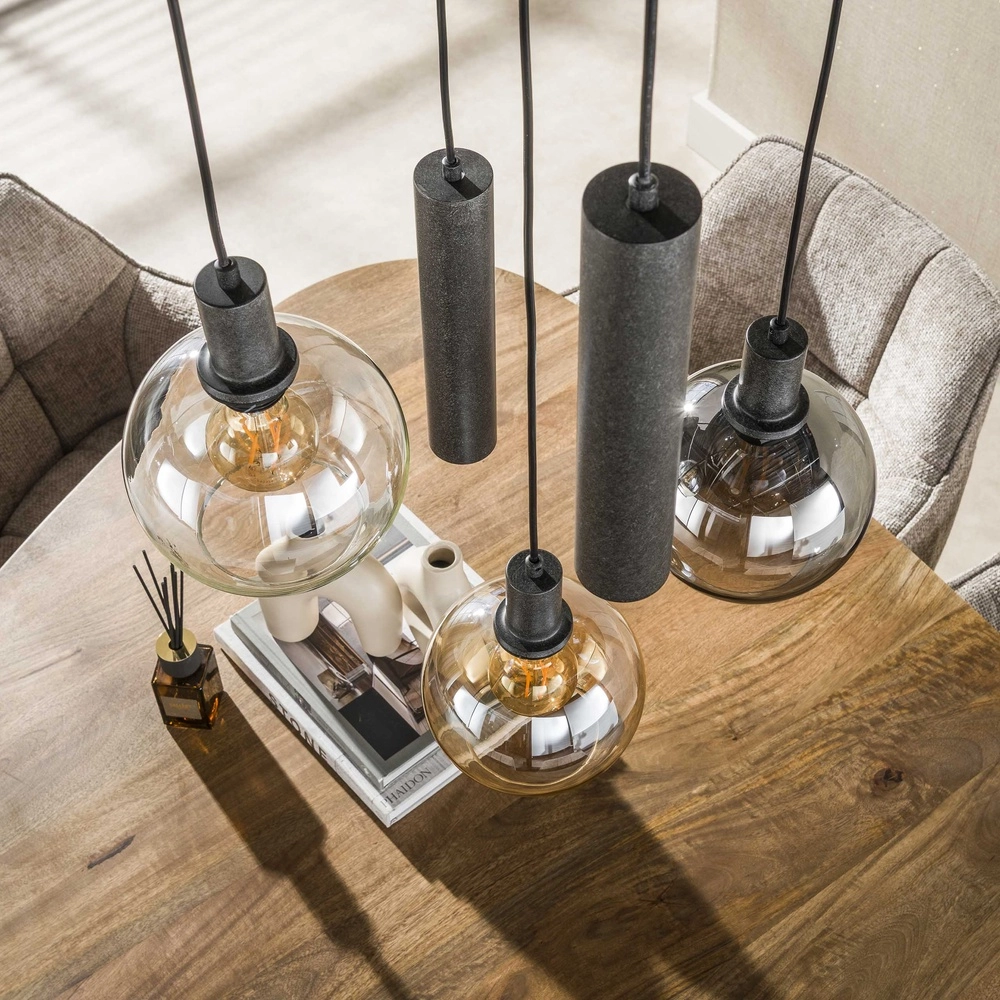 Lampe pendante Vide Sfera avec des lunettes et des pendentifs Lyora 8716803512429