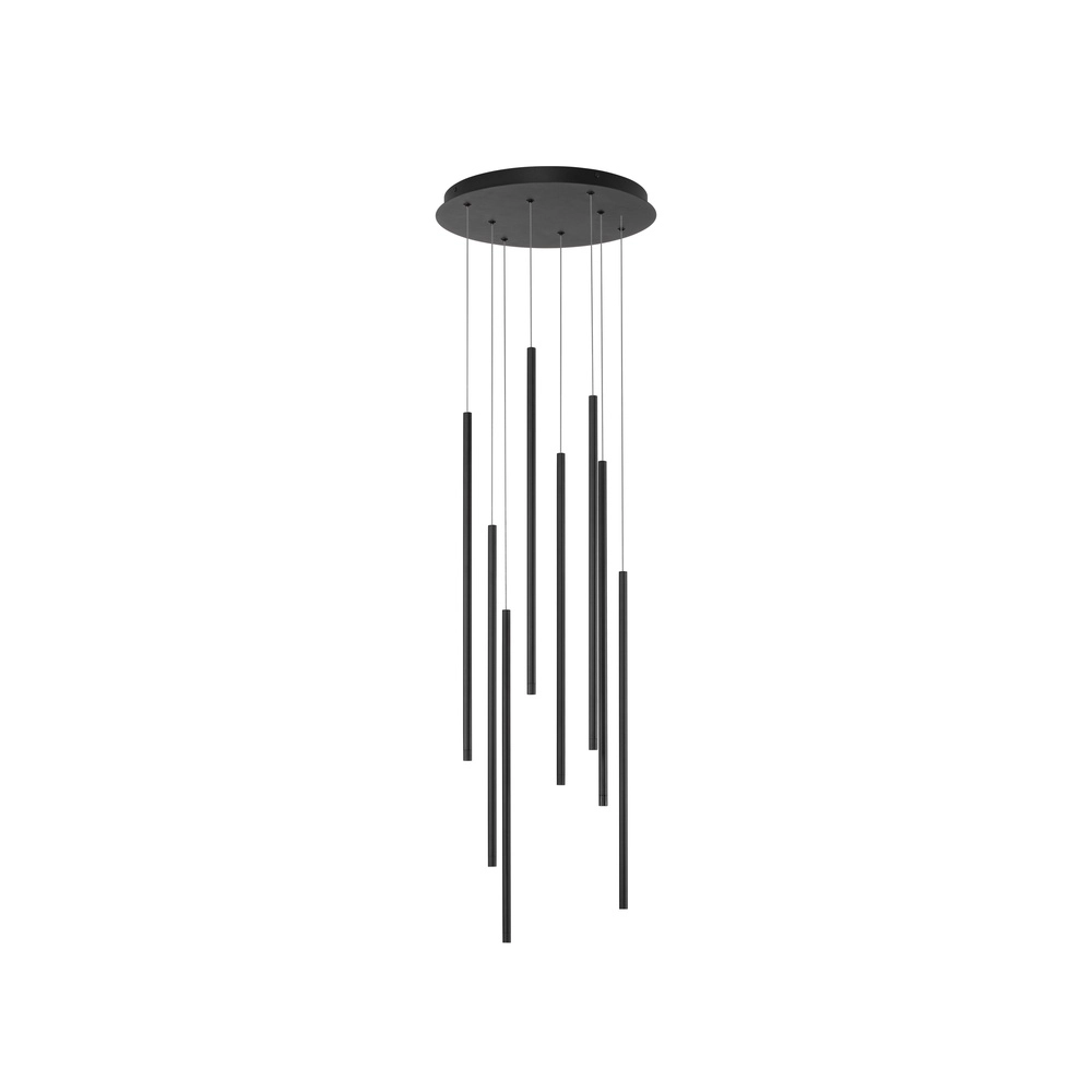 Suspension design Elettra 8 lumières noir Lyora 5212017446077