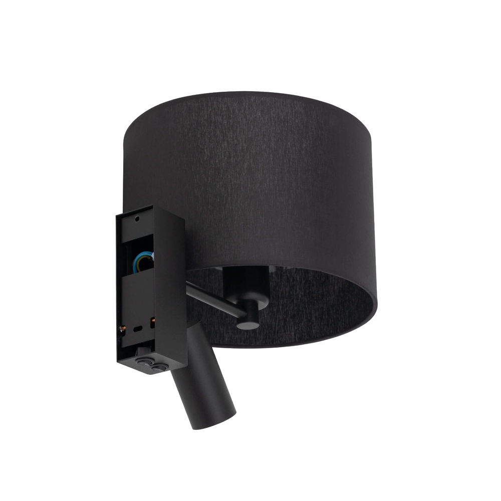 Lampe murale noire Lusso avec abat-jour de lampe Lyora 5903139115216
