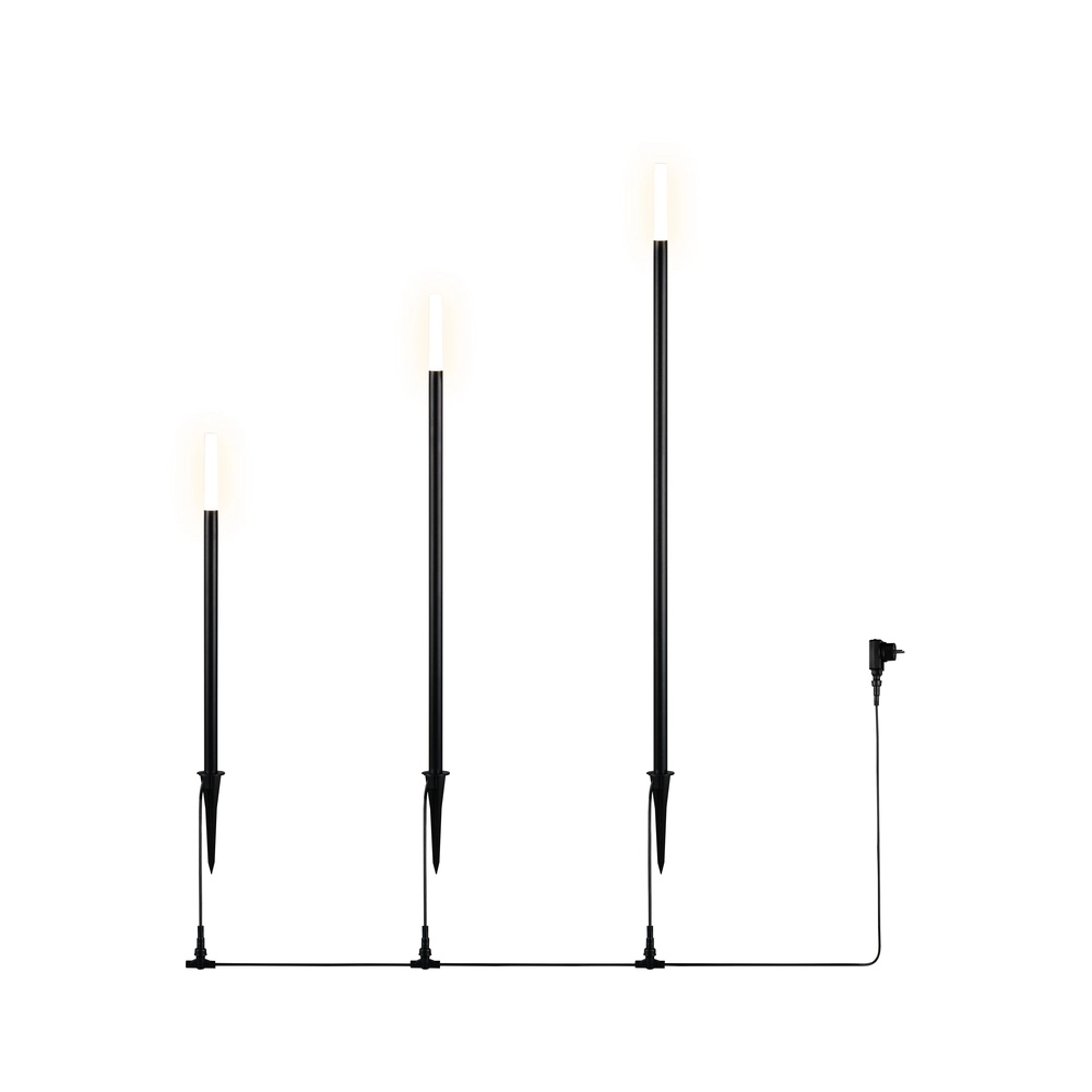Lampe de jardin Stick Noir Trio 4017807697575