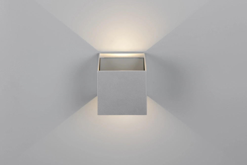 Applique murale rechargeable Genie gris argenté avec capteur Trio 4017807636383