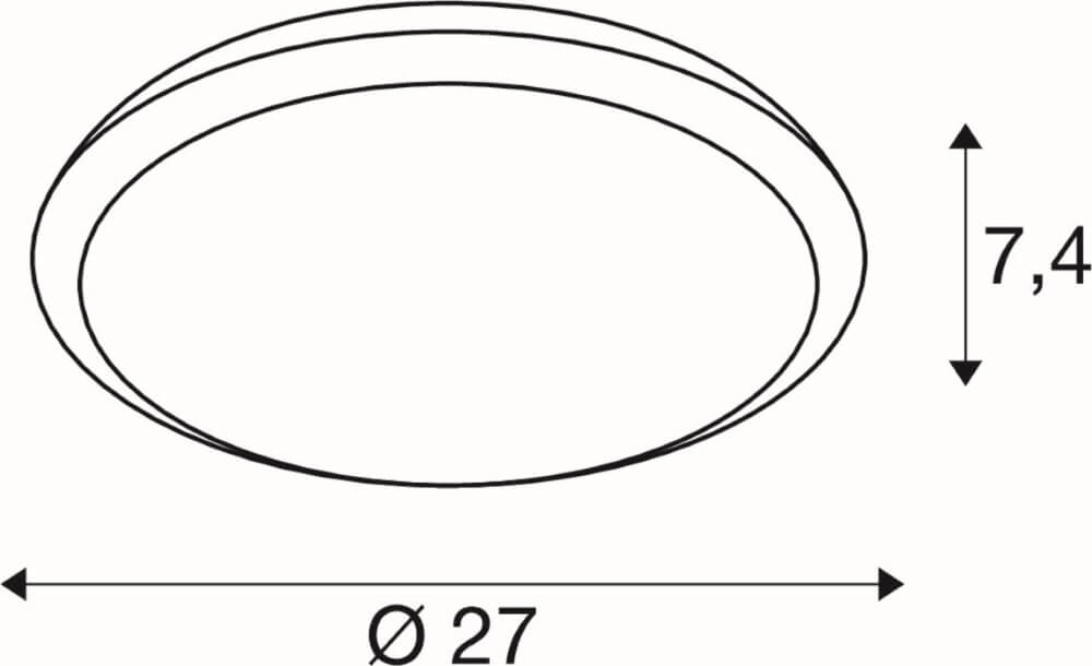 Plafonnier IP65 Ruba blanc - Ø 27cm SLV 4024163252157