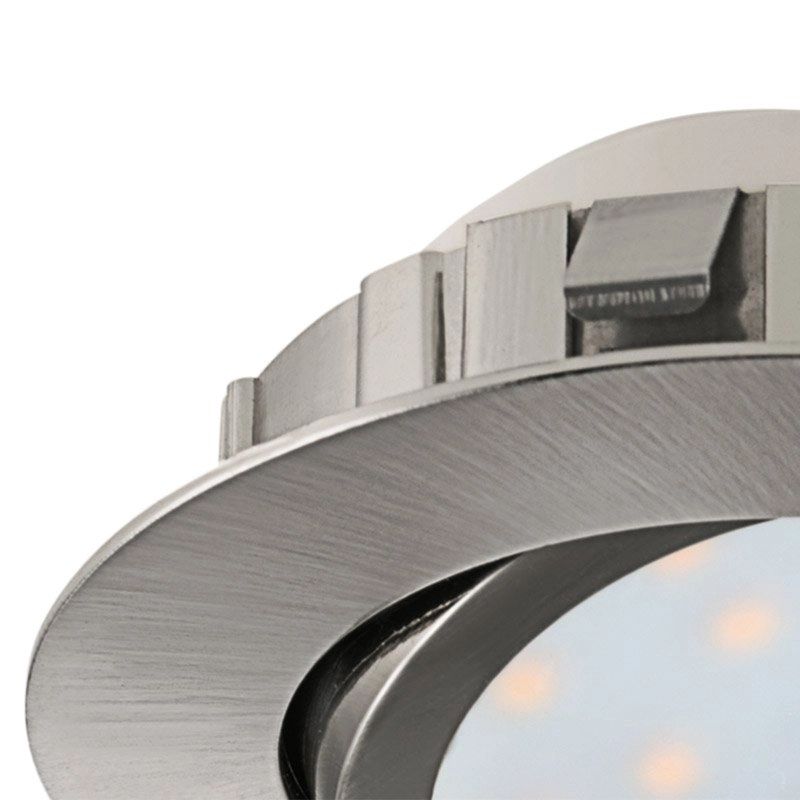 Spot de plafond LED Pineda Round (3x) 3x6w - 3000K - 8,4cm nickel Eglo 9002759958534