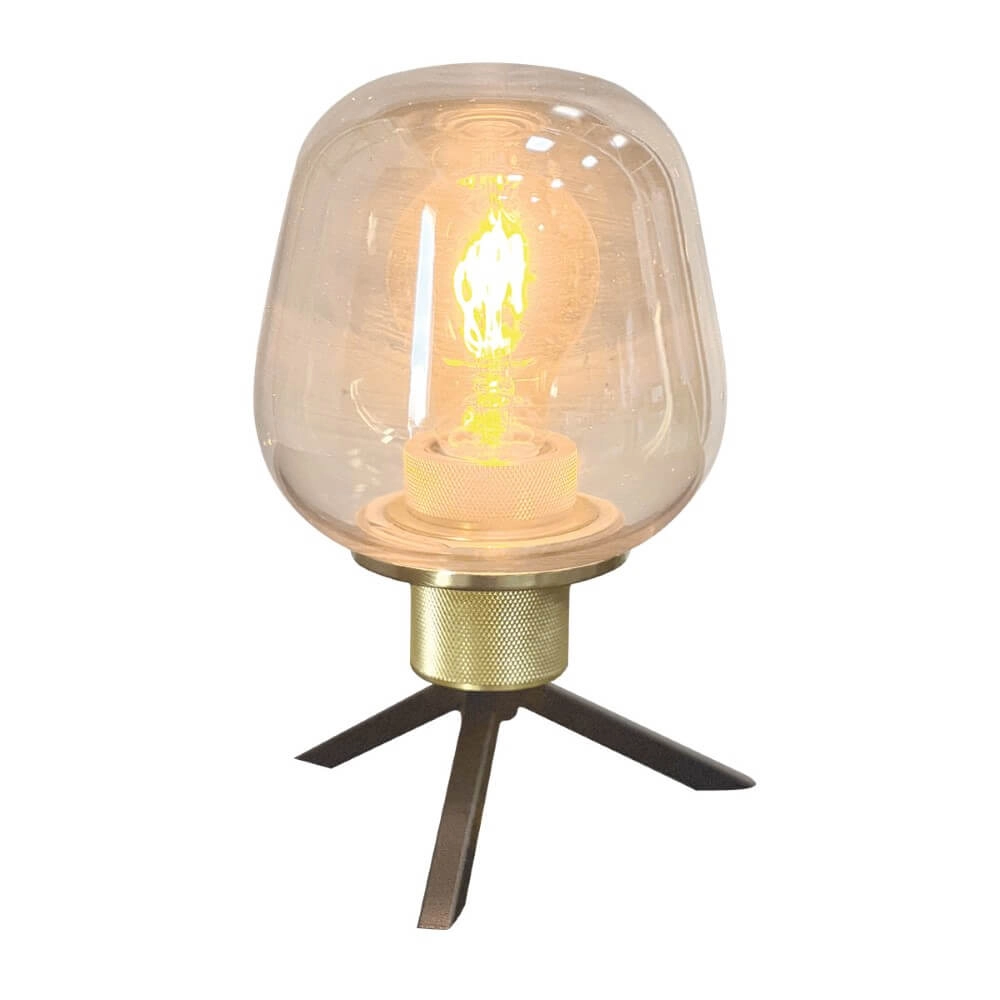 Lampe de table Reflexion Ø 14cm - avec verre ambré Steinhauer 8712746171020