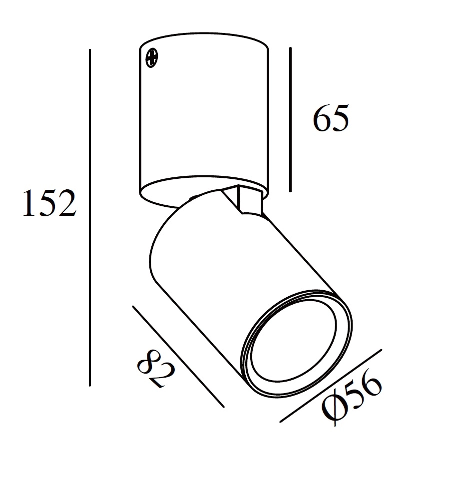 Spot en applique bronze clair Parma orientable aluminium