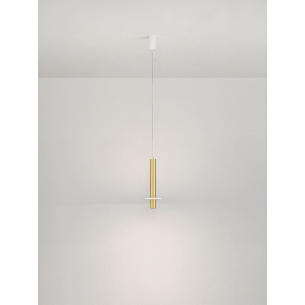 Lampe pendante de conception Noemi or avec blanc Ø 11cm Lyora 5212063503304