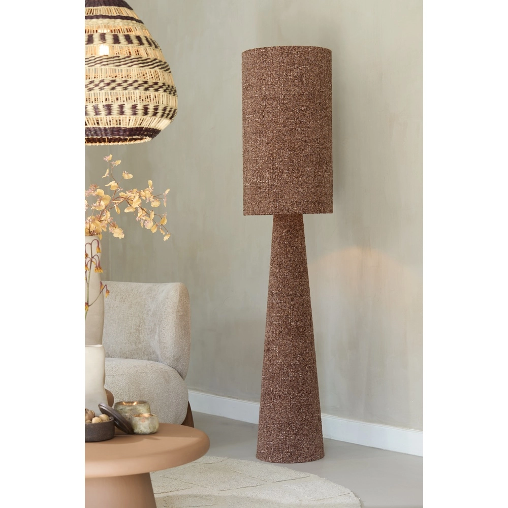 Lampe de pied Micky Ø 38cm - bouclé - bourgogne Light & Living 8717807834203