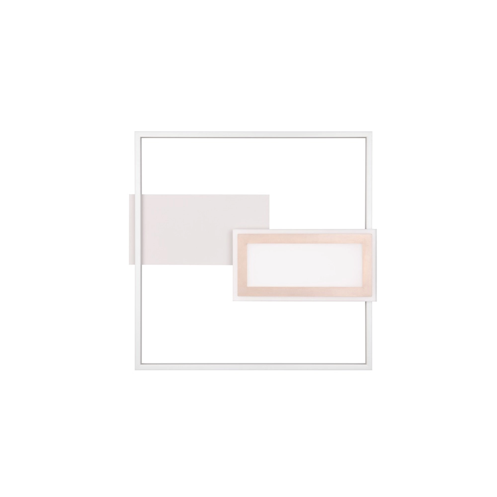Plafonnier carré Spiro gris 50cm Trio 4017807612479