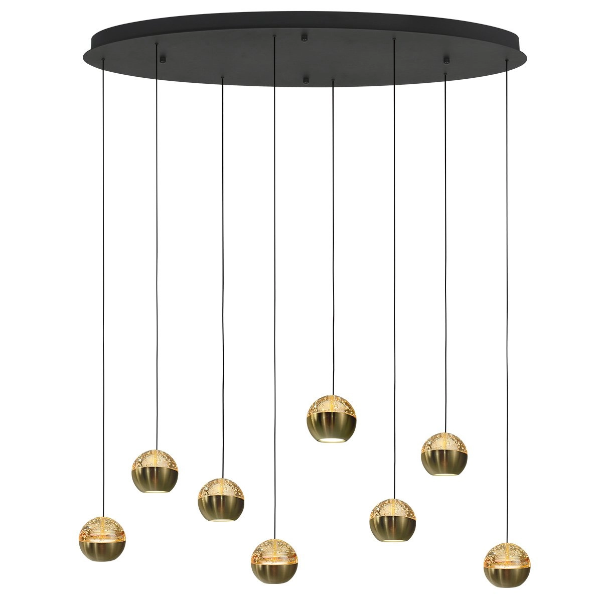 Lampe suspendue ovale Belluno LED 8 lumières - laiton Steinhauer 8712746183993