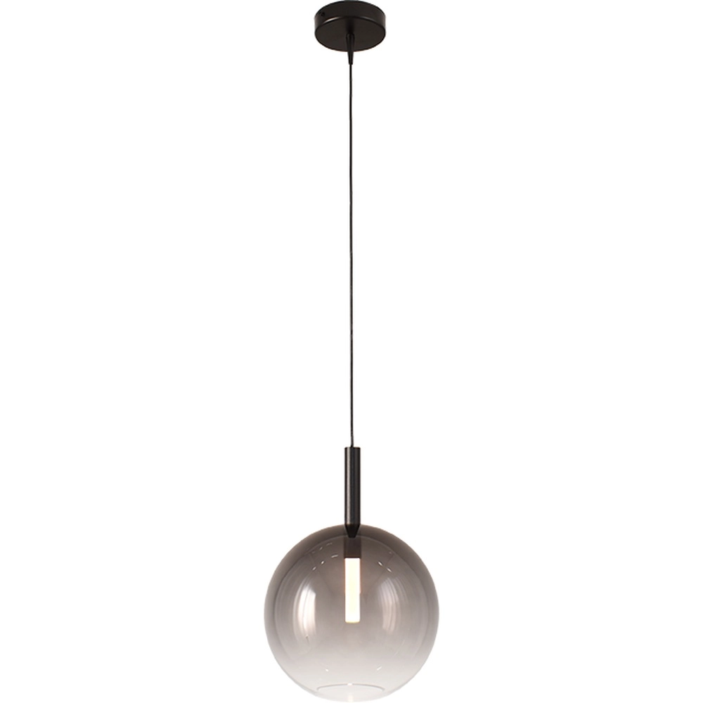 Lampe pendante Ø 24cm Lido Ball avec du verre qui s’estompe à la fumée