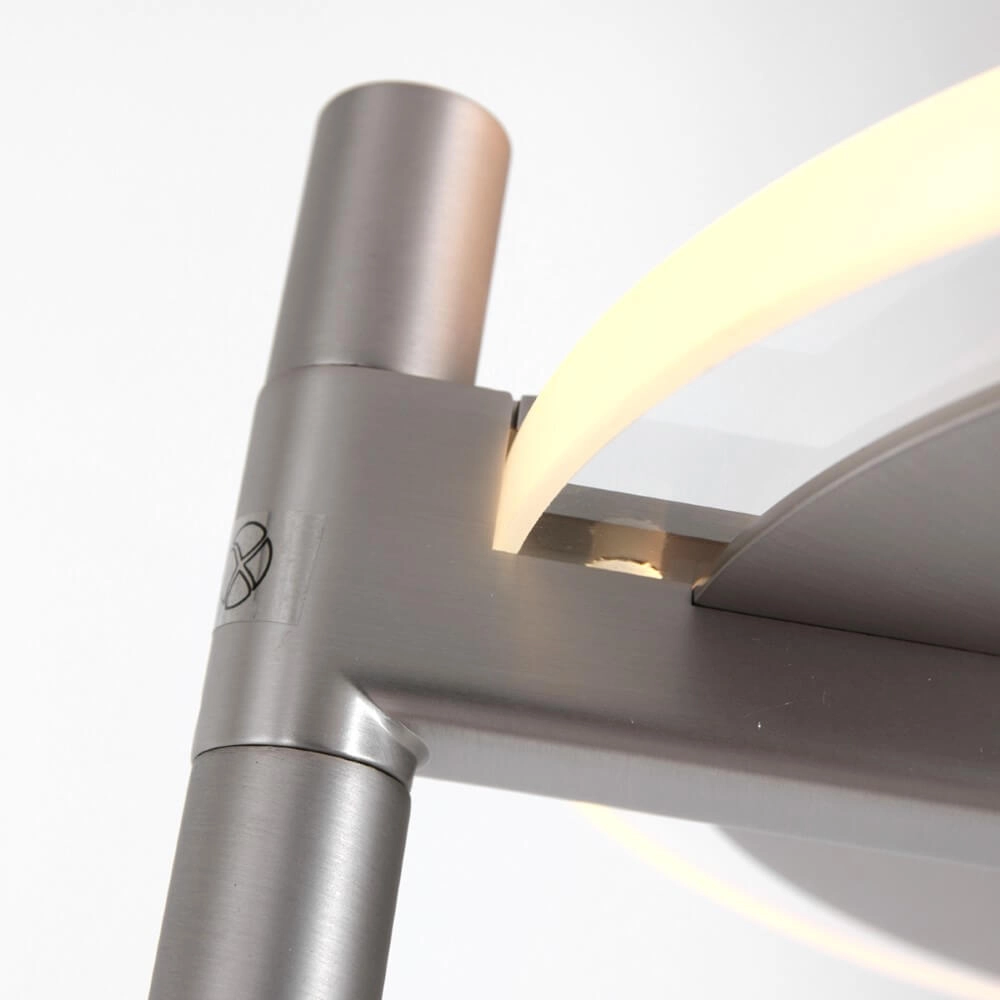 Lampe de lecture LED 2 lumières Turound 40w - 2200-4000K - 187cm verre clair en acier inoxydable Steinhauer 8712746134797