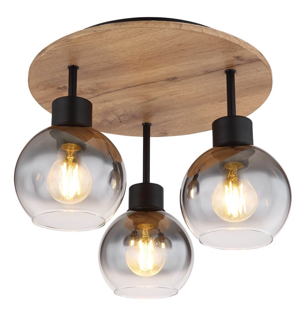 Plafonnier rural Moitas Ronde à 3 lumières Plafonnier rural Moitas Ronde à 3 lumières