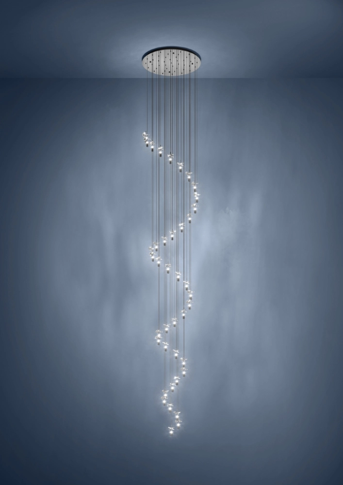 Vide pendant lamp Comareira grey 3-step CCT Stars of Light 9008606360116