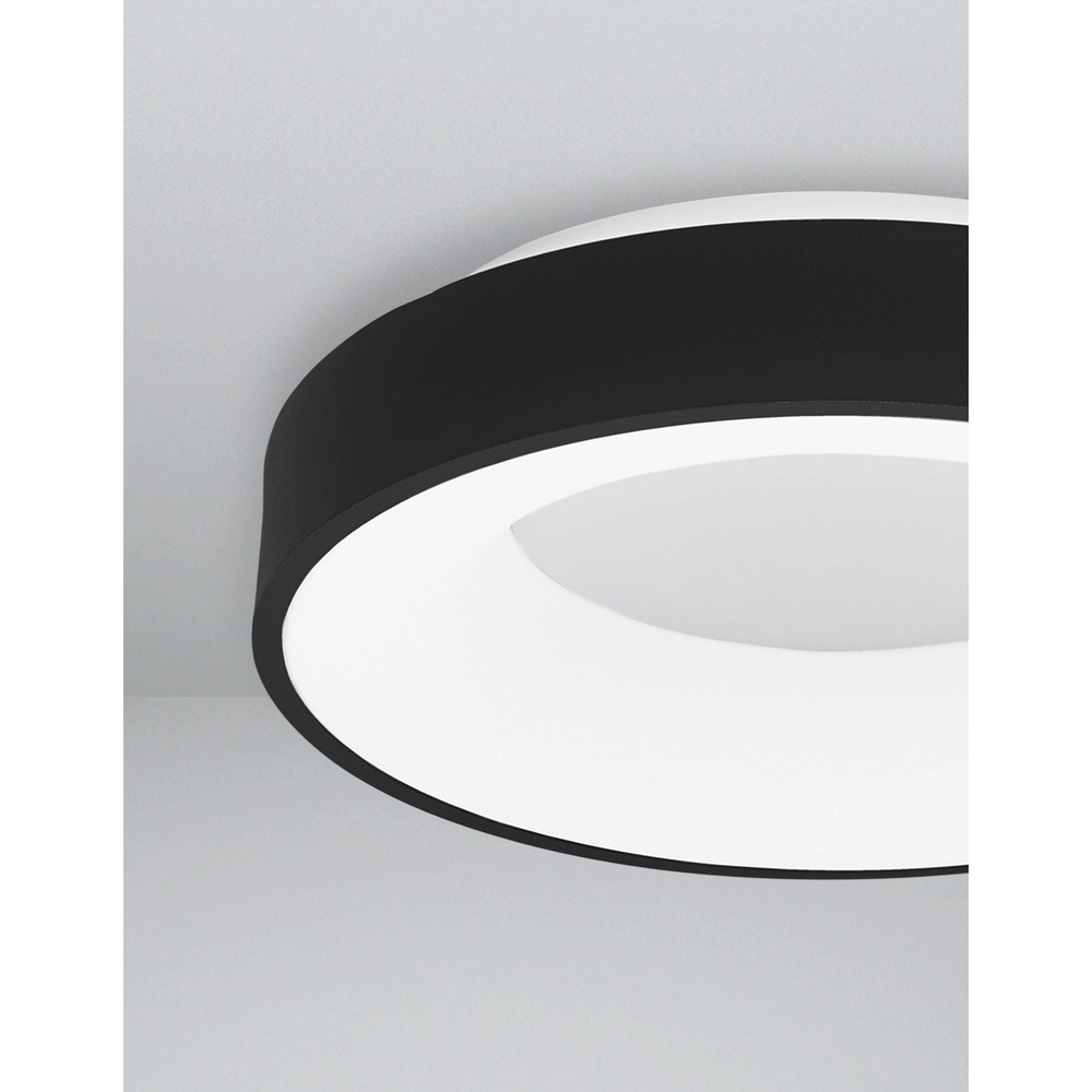 Plafonnier Rando Thin noir Ø 38cm Lyora 5212017420039
