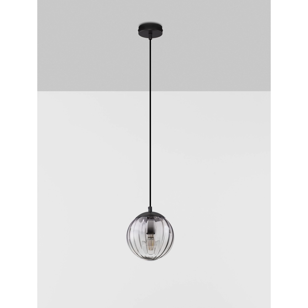Suspension Abbacus Verre fumé à 1 lumière Lyora 5212017461049