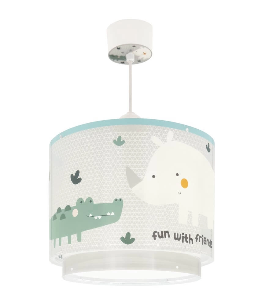 Lampe suspendue chambre d'enfant Rhino & Croco Ø 26 cm Lampe suspendue chambre d'enfant Rhino & Croco Ø 26 cm