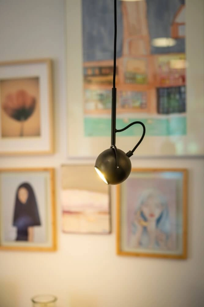 Lampe suspendue noire The Eye 150 cm ETH 8720195304562