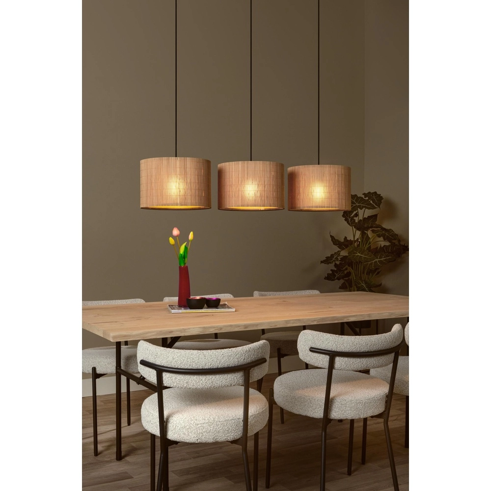 Lampe suspendue Magius Rotin à 3 lumières Lucide 5411212031693
