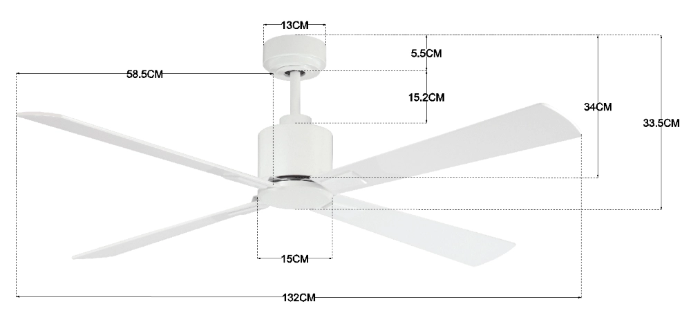 Ventilateur de plafond blanc Airfusion Climate I Ø132cm Beacon 9333509087977