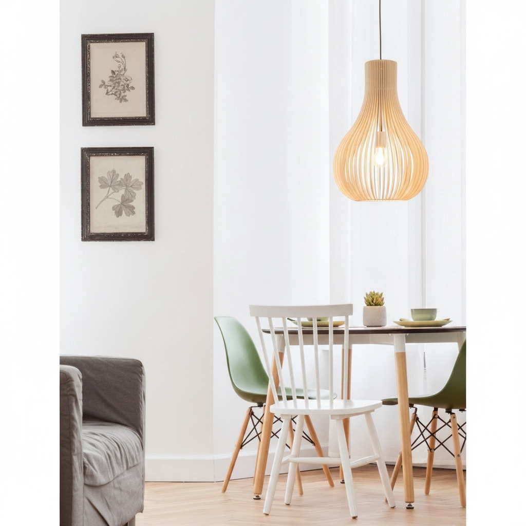 Suspension moderne Soho bois Ø 38cm