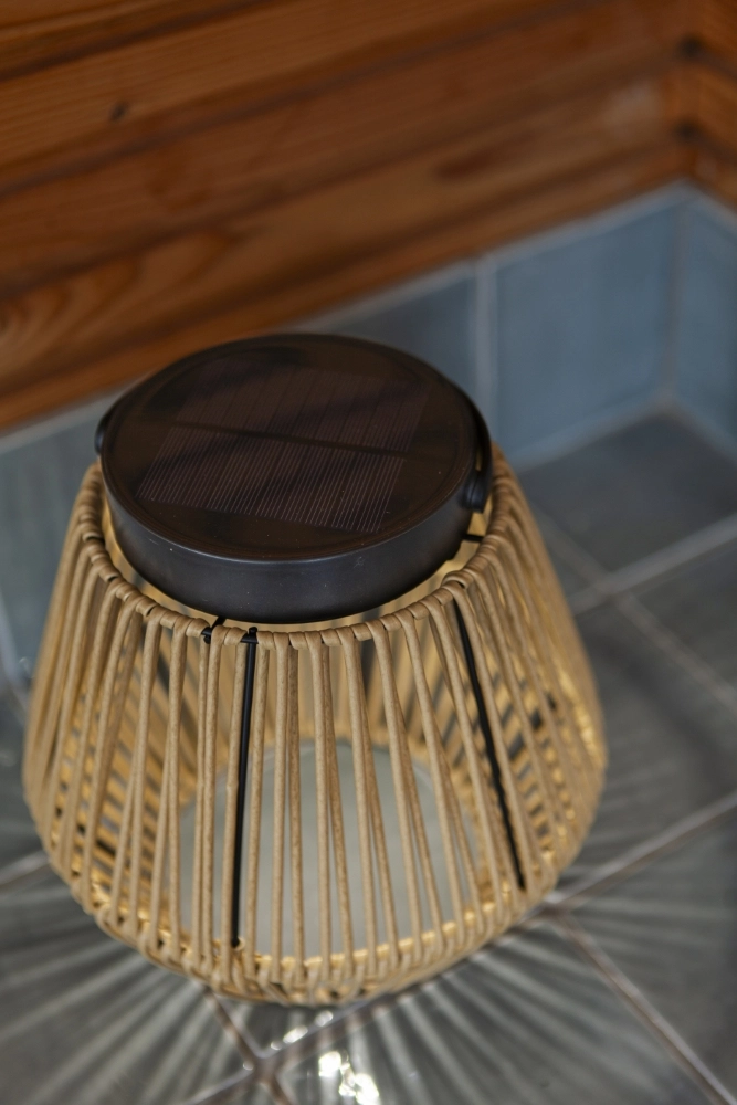 Lampe de table solaire Coppa Effet rotin Lutec 6939412089560