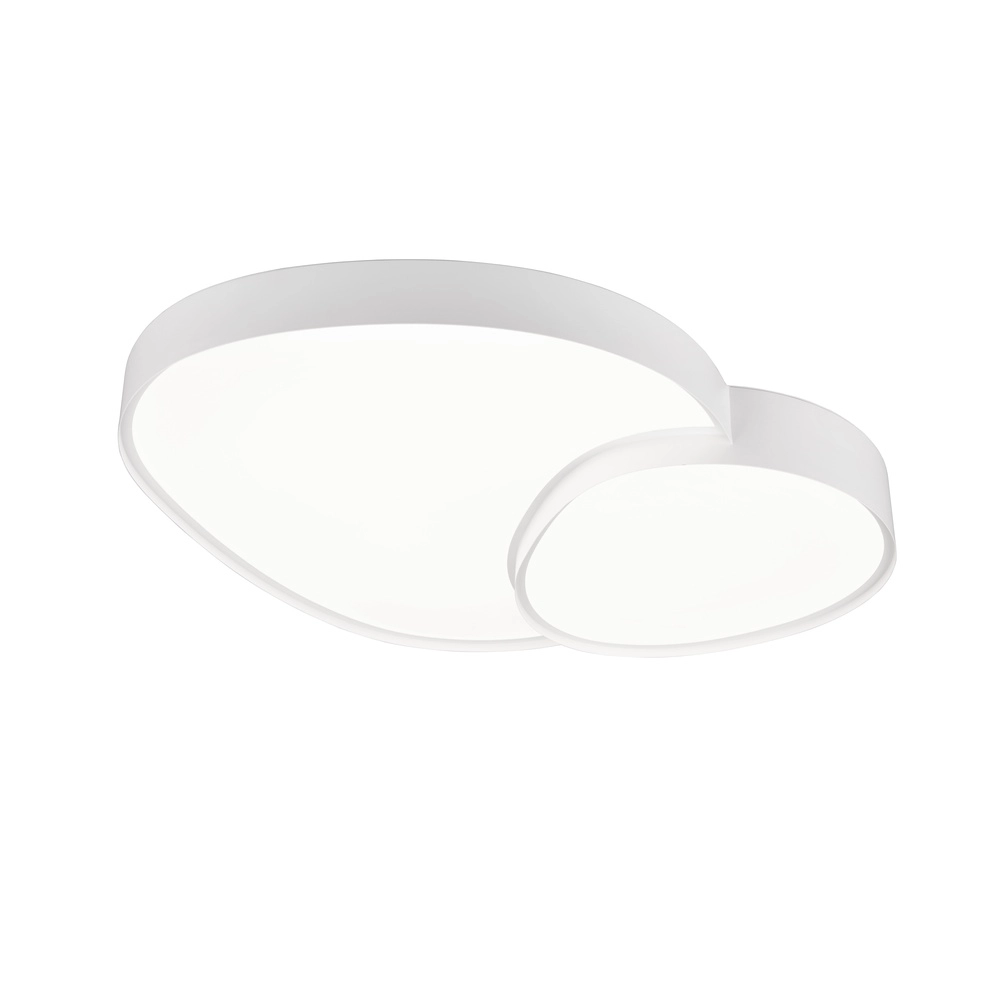 Plafonnier organique Rise 77cm blanc Trio 4017807600605