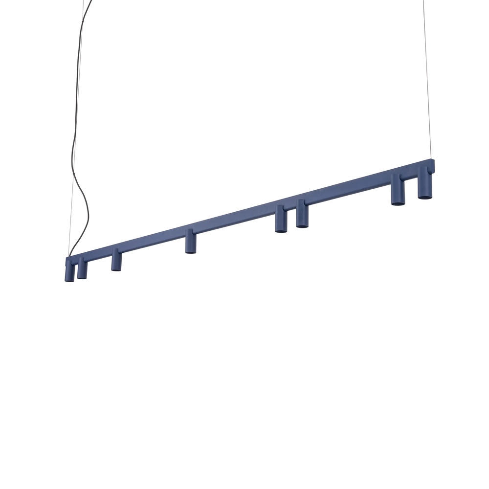 Lampe pendante de conception Fourty Bleu marine 8 clairs