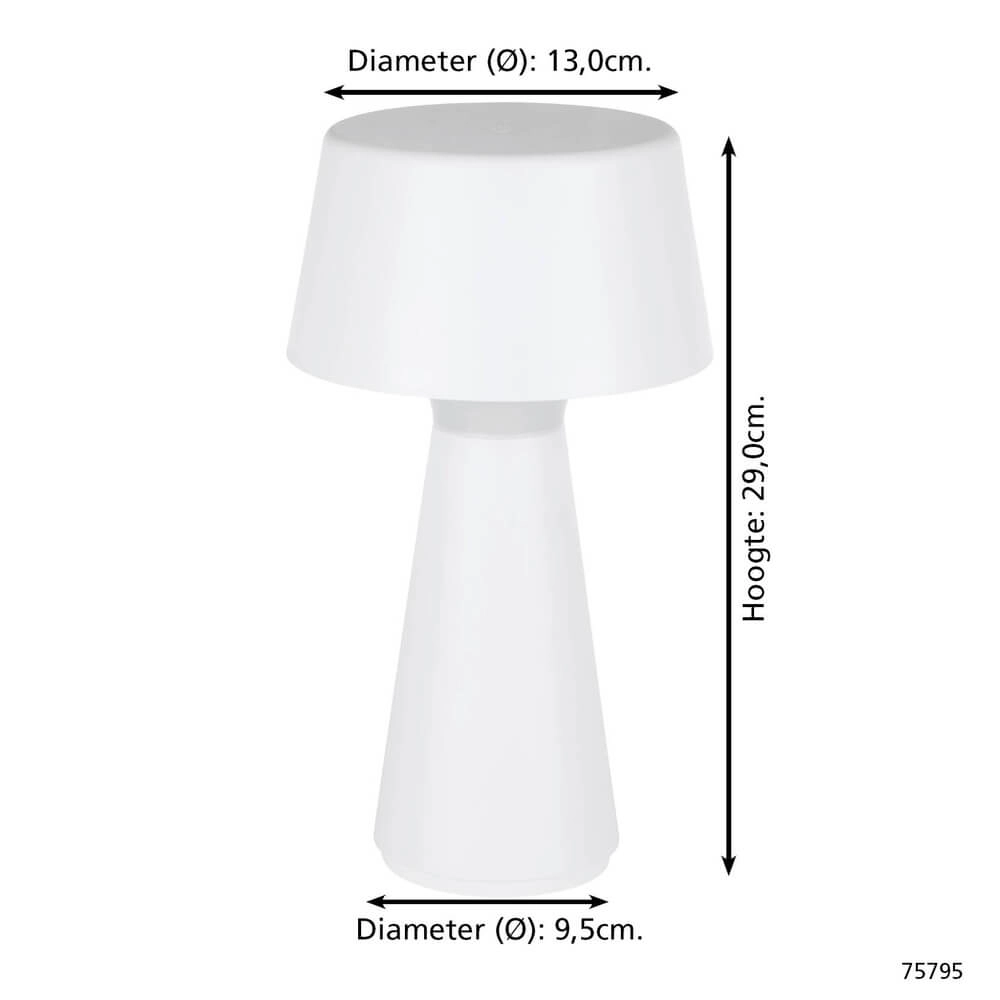 Lampe de table rechargeable Huesa blanc Eglo 9002759757953
