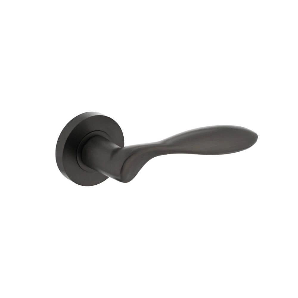 Poignée de porte profilée George rond anthracite