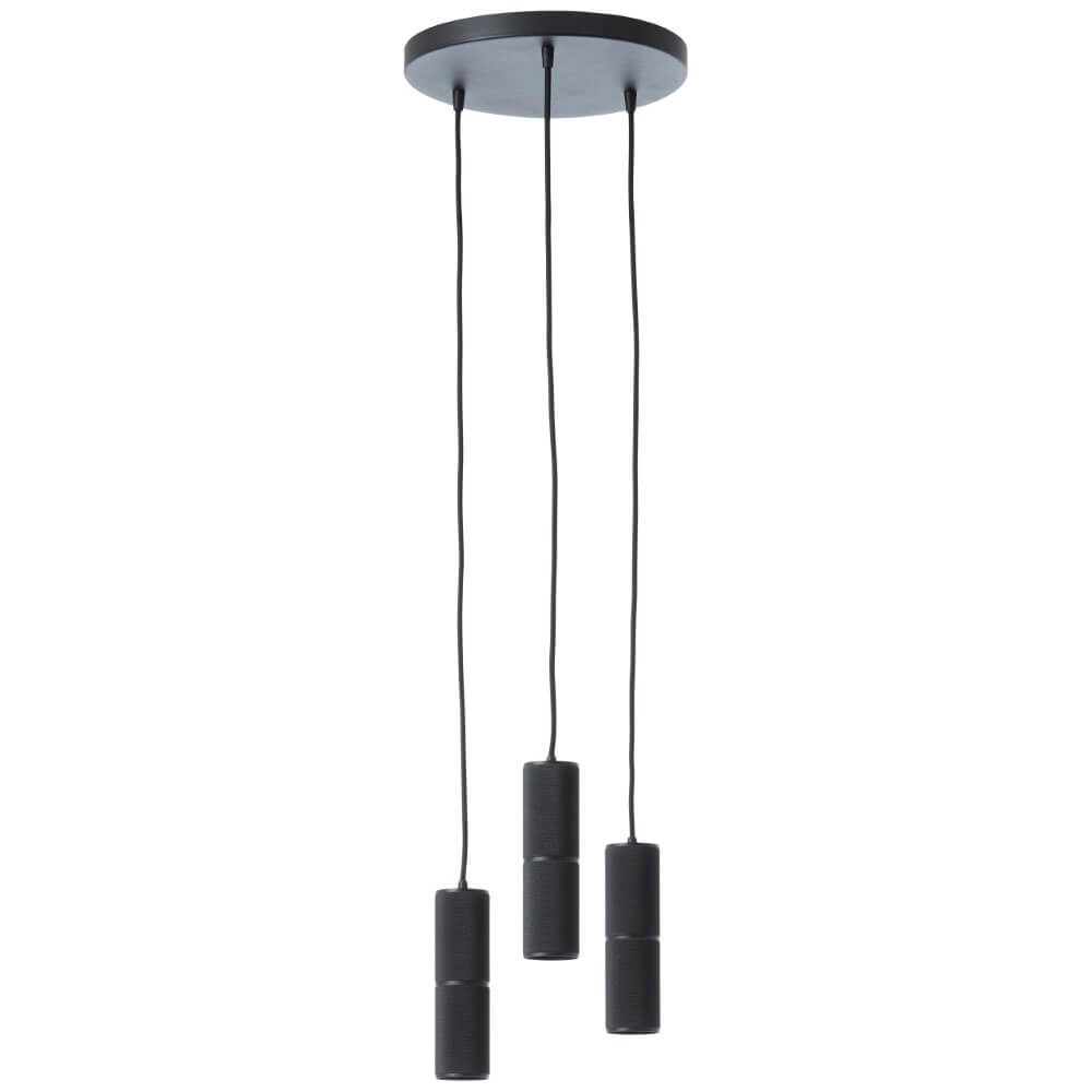 Lampe suspendue 3 lumières Marty Ø 30cm noir Brilliant 4004353438264