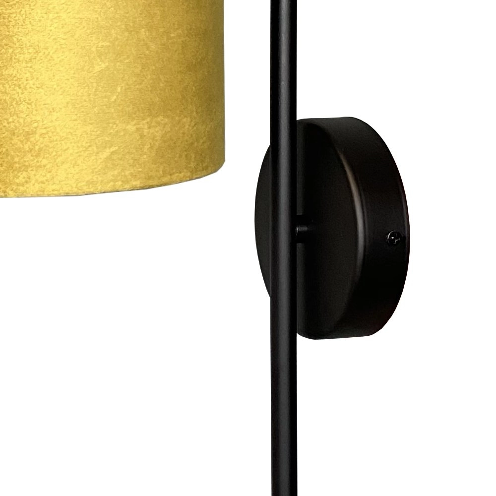 Applique noire Venus avec abat-jour doré Masterlight 8718121251189