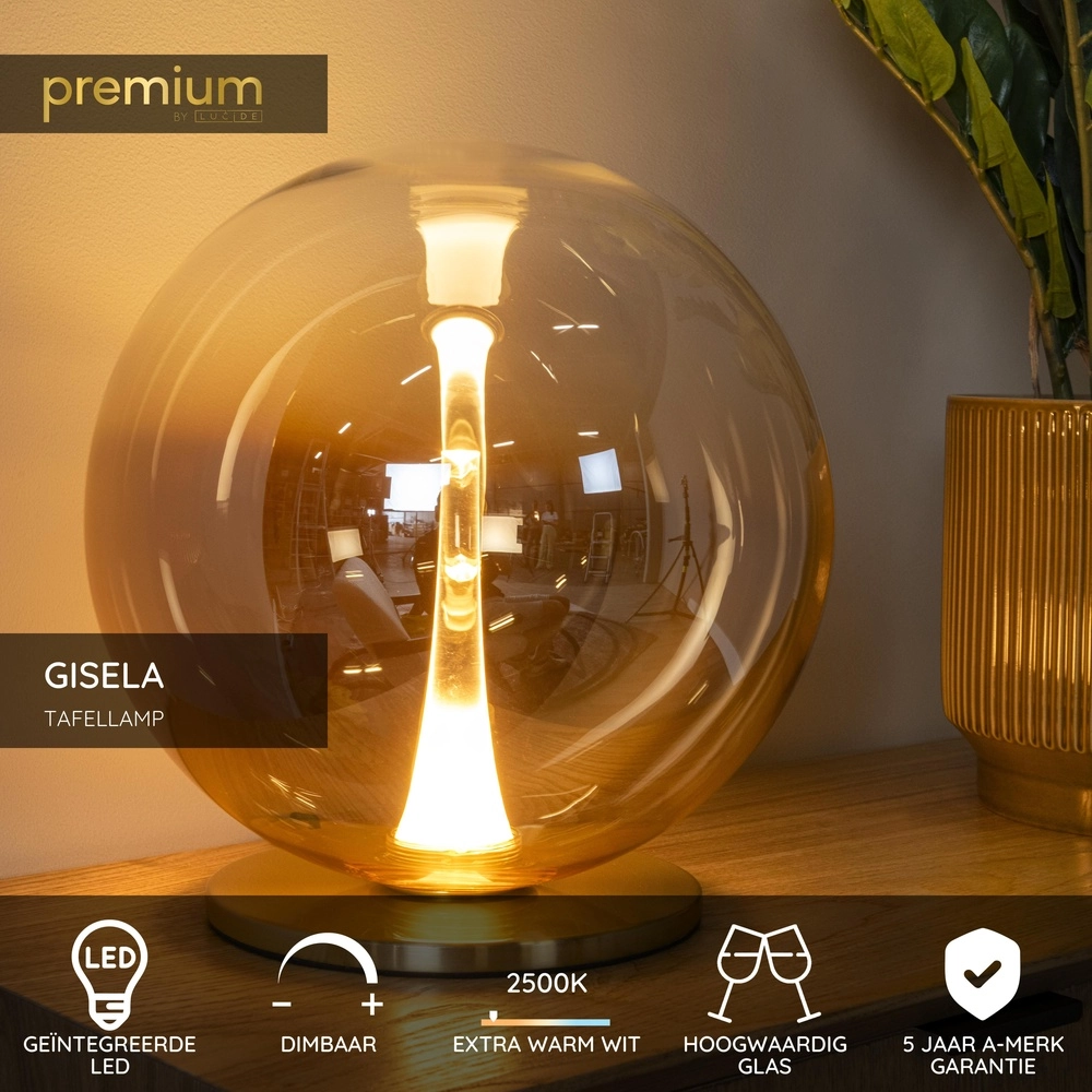 Lampe de table LED design Gisela Fondu - 1x Ø 30cm Premium by Lucide 5411212135094