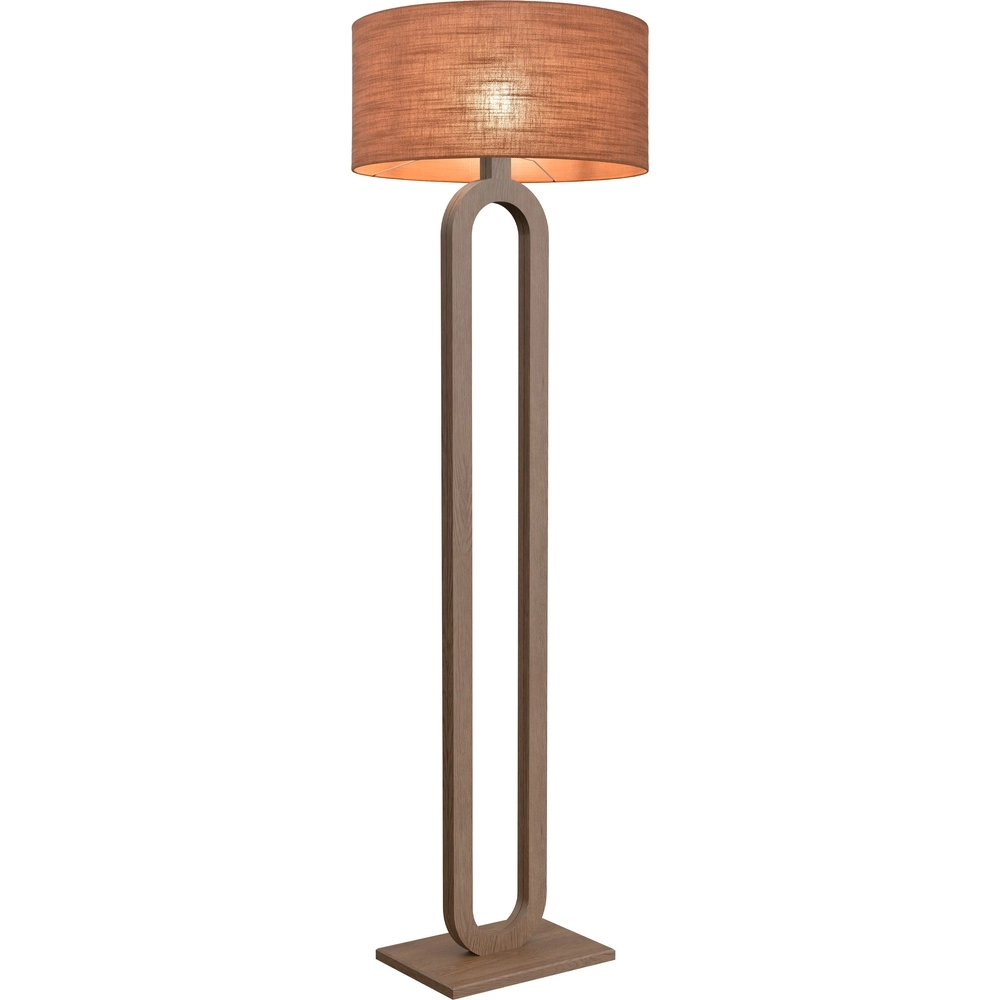 Lampe de pied Sino Loop Bois sombre
