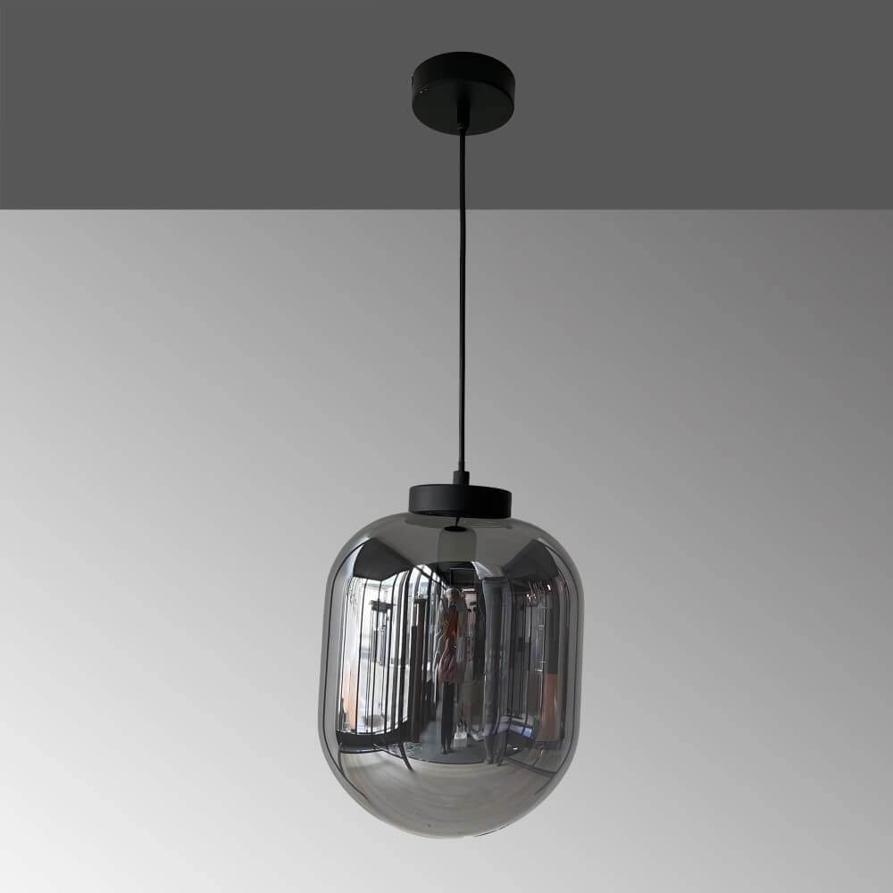 Lampe à suspension en verre fumé Regi Ø 24 cm Fischer & Honsel 4003694607100