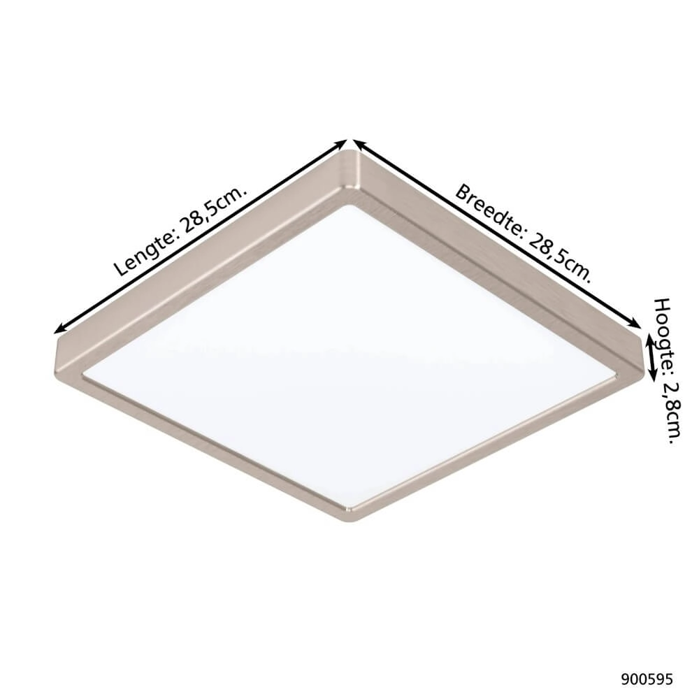 Plafonnier en acier inoxydable Fueva 5 28,5 sur 28,5 cm Eglo 9008606244942