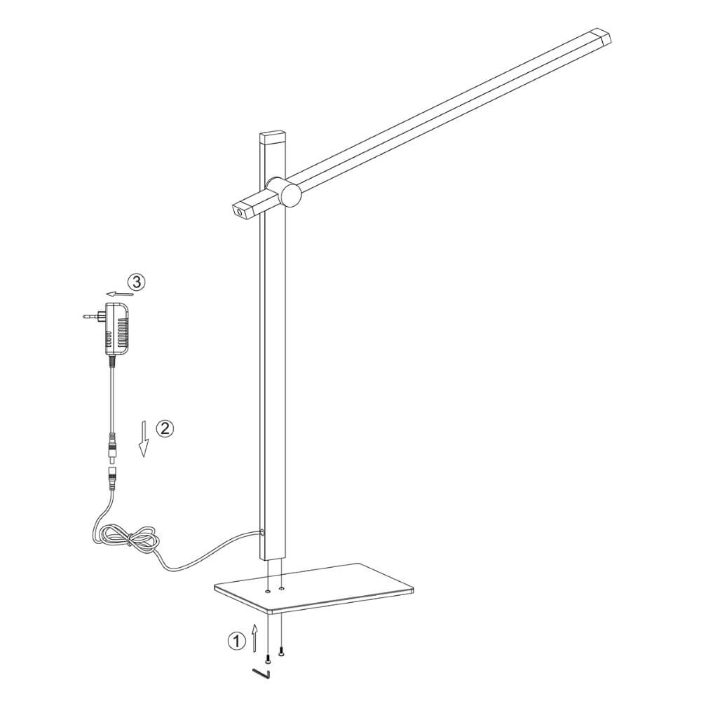 lampe de bureau led Stekk noir Steinhauer 8712746132731