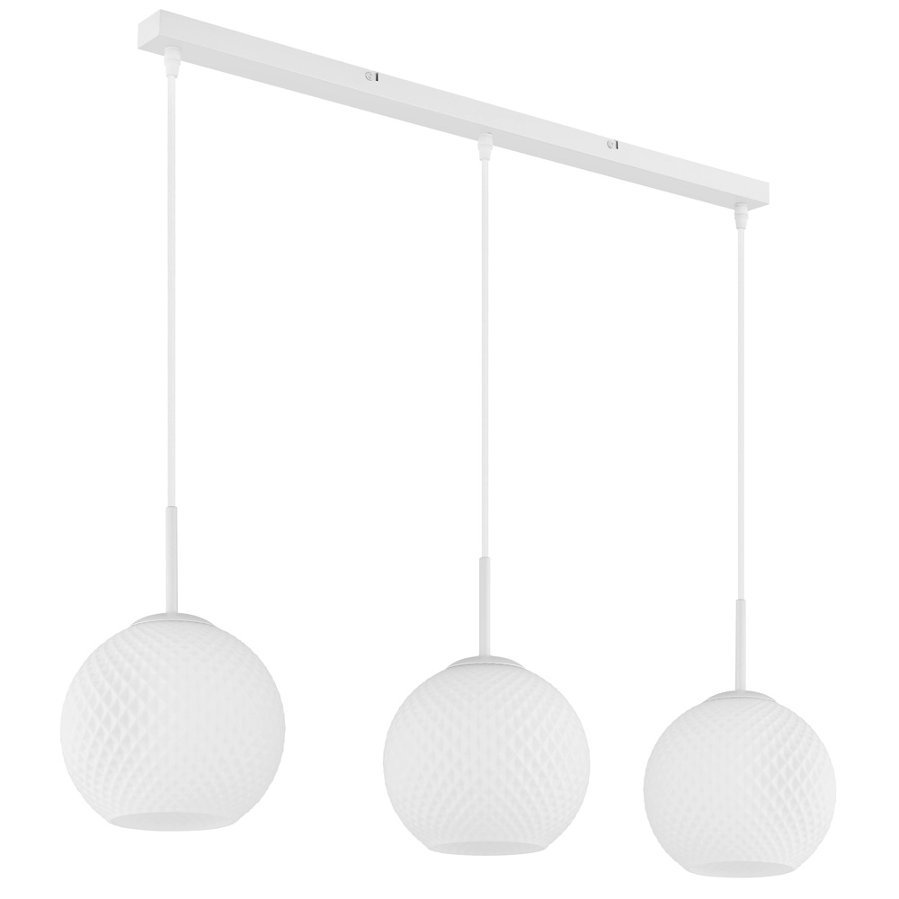 Lampe pendante à 3 lampes Andre Blanc Globo 9007371583461
