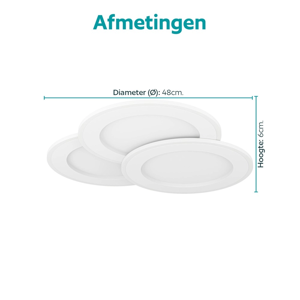 Lampe de plafond Scagno 48 cm de blanc Eglo 9008606391981