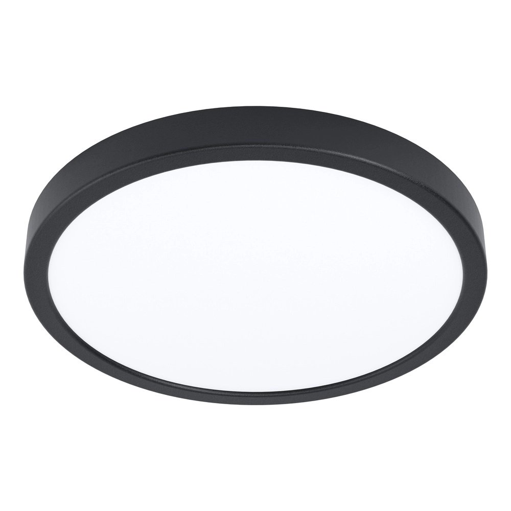 Lumière LED de plafond Fueva 6 rond - noir - Ø 27,8 cm