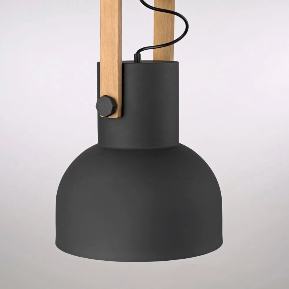 Lampe suspendue Cup 2.0 1 lumière noir Just Light 4043689000714