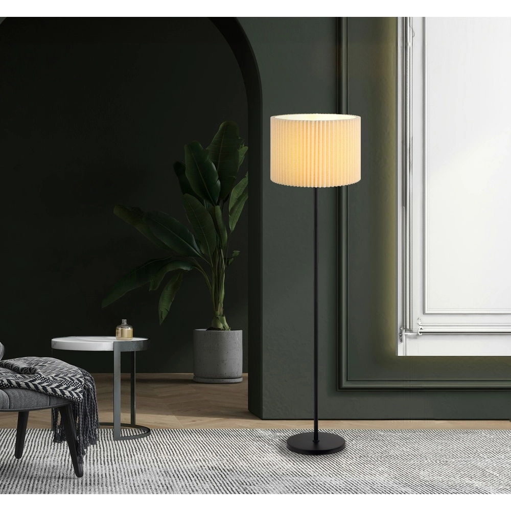 Lampe de pied Page Ø 38cm blanc avec noir Globo 9007371528592