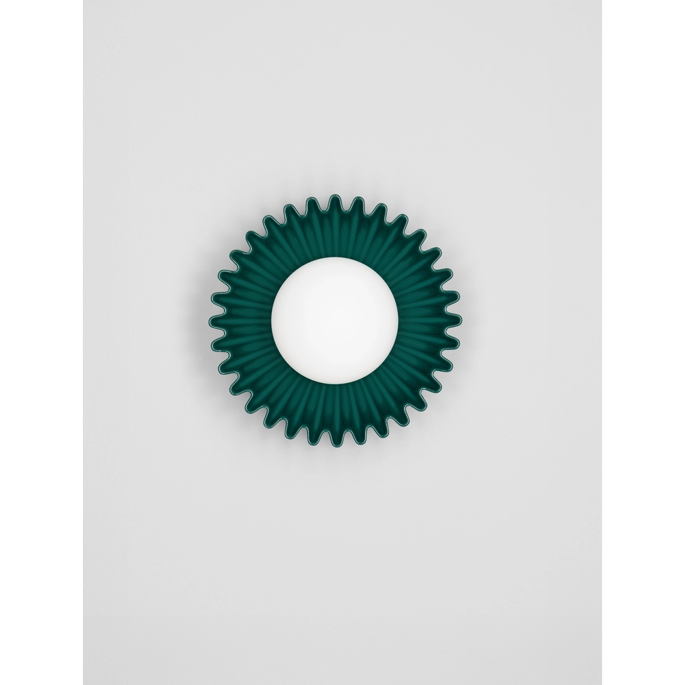 Applique murale Petel Vert avec verre blanc Lyora 5212017483942