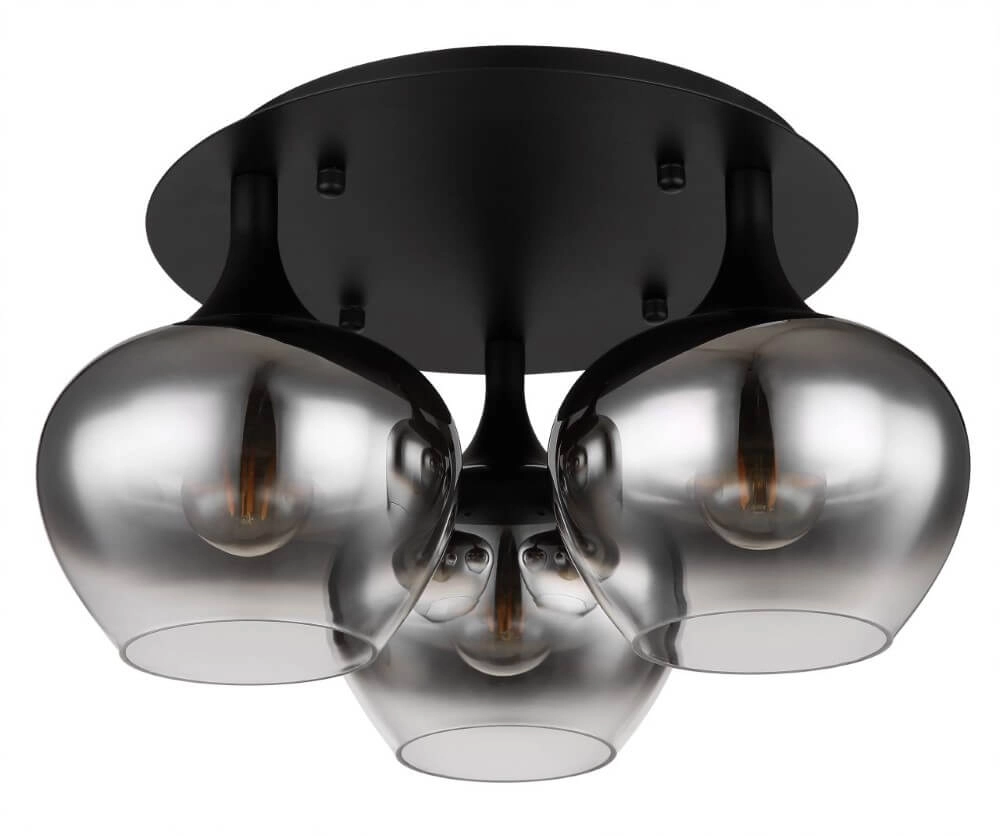 Plafonnier design Maxy noir à 3 lumières Globo 9007371432394