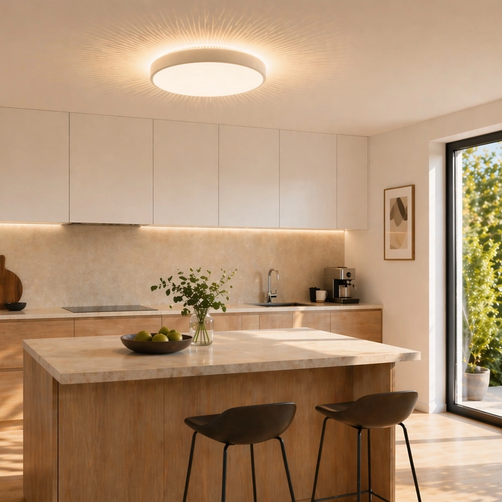 Éclairage de plafond Solistra blanc Ø 34,5 cm Brilliant 4004353477607