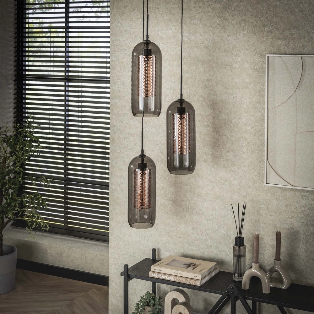 Lampe pendante de table basse Smoke Ø 35 cm Lyora 8716803512122
