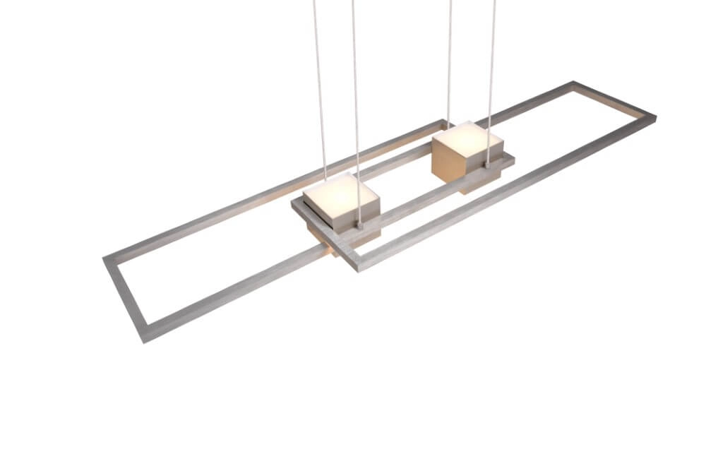 Lampe suspendue LED pour bureau Albany acier inoxydable Trio 4017807610321