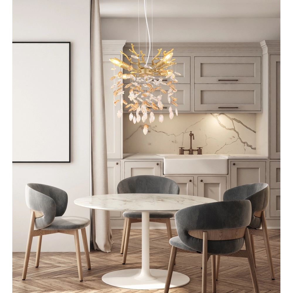 Lampe suspendue Queena or Ø 40cm Globo 9007371525676