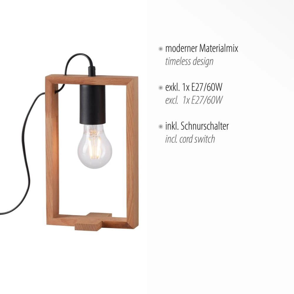 Lampe de table rurale Franky 1 lumière Just Light 4043689967468